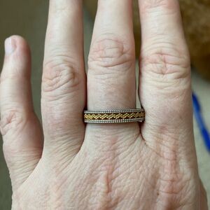 Diamonique Gold and Silver Women's Ring